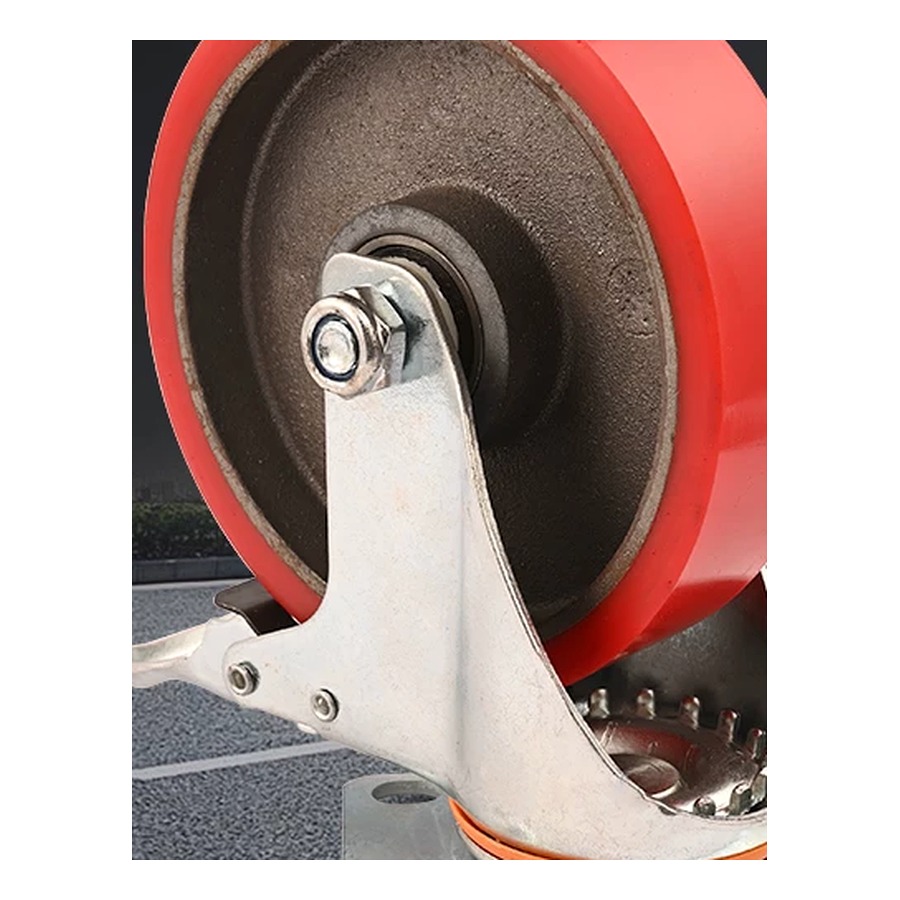 5 inch Medium Light Duty PU Polyurethane Caster Set Caster Wheel